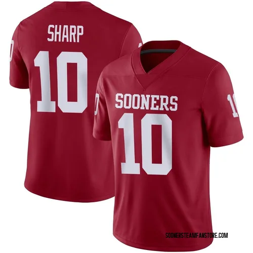 Men's Bauer Sharp Oklahoma Sooners Game Crimson Jordan Football Jersey
