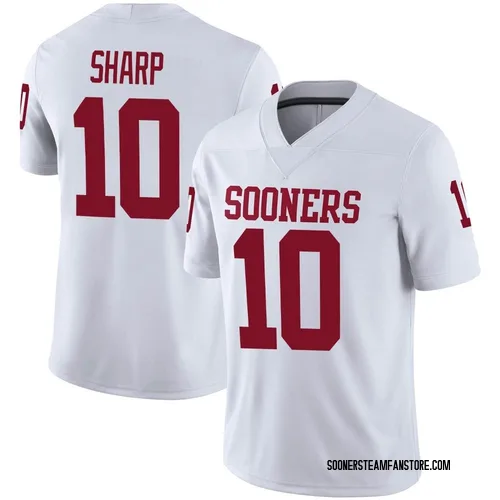 Men's Bauer Sharp Oklahoma Sooners Game White Jordan Football Jersey