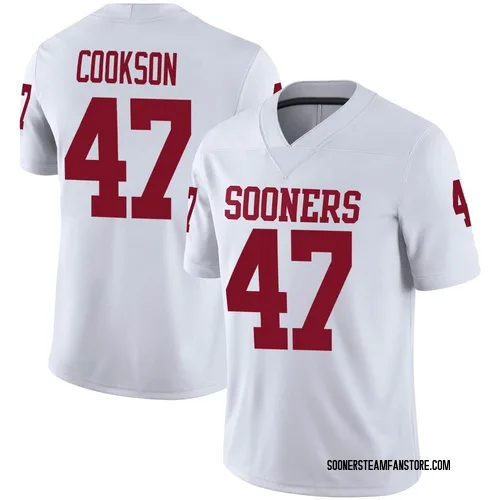 Men's Cooper Cookson Oklahoma Sooners Game White Jordan Football Jersey