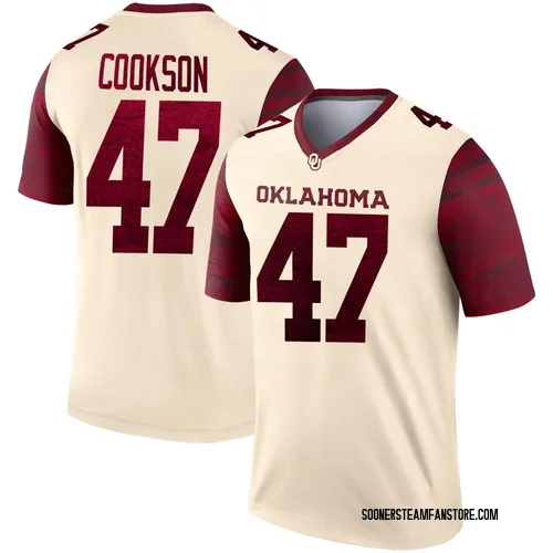Men's Cooper Cookson Oklahoma Sooners Legend Jordan Natural Alternate Football Jersey