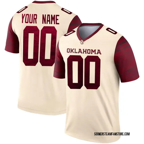 Men's Custom Oklahoma Sooners Legend Jordan Natural Alternate Football Jersey