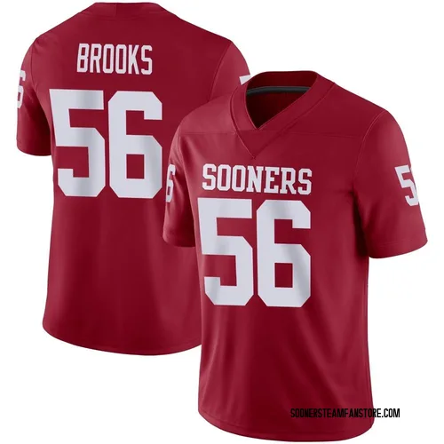 Men's Eugene Brooks Oklahoma Sooners Game Crimson Jordan Football Jersey