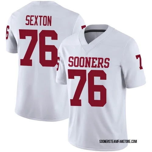 Men's Jacob Sexton Oklahoma Sooners Game White Jordan Football Jersey