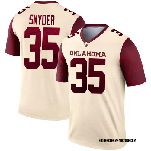 Men's Jakeb Snyder Oklahoma Sooners Legend Jordan Natural Alternate Football Jersey