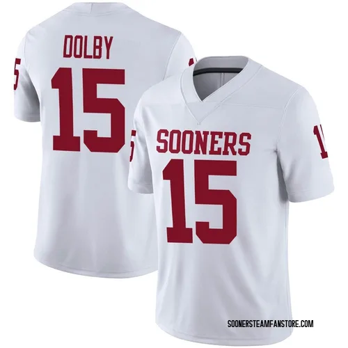 Men's Kendel Dolby Oklahoma Sooners Game White Jordan Football Jersey