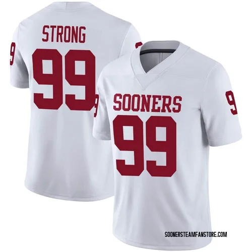 Men's Markus Strong Oklahoma Sooners Game White Jordan Football Jersey