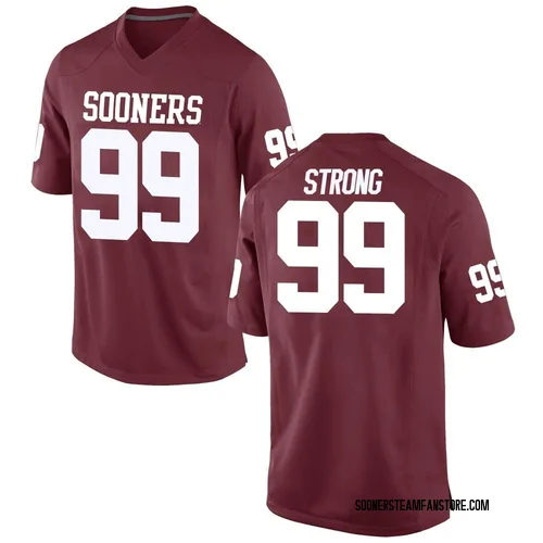 Men's Nike Markus Strong Oklahoma Sooners Replica Crimson Football College Jersey