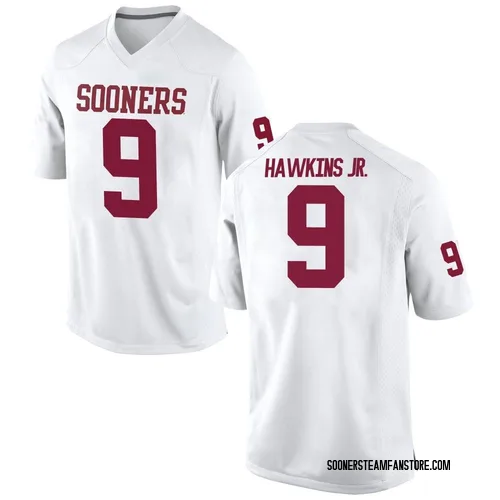 Men's Nike Michael Hawkins Jr. Oklahoma Sooners Replica White Football College Jersey