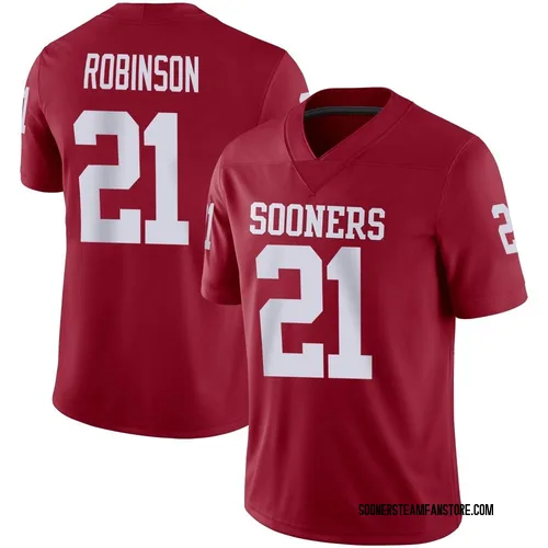 Men's Xavier Robinson Oklahoma Sooners Game Crimson Jordan Football Jersey