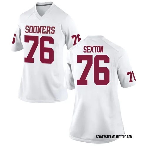 Women's Nike Jacob Sexton Oklahoma Sooners Game White Football College Jersey