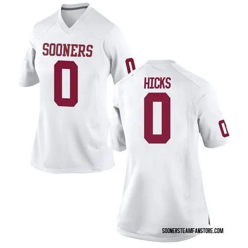 Women's Nike Kalib Hicks Oklahoma Sooners Replica White Football College Jersey