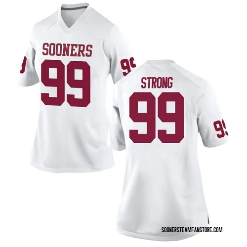 Women's Nike Markus Strong Oklahoma Sooners Game White Football College Jersey
