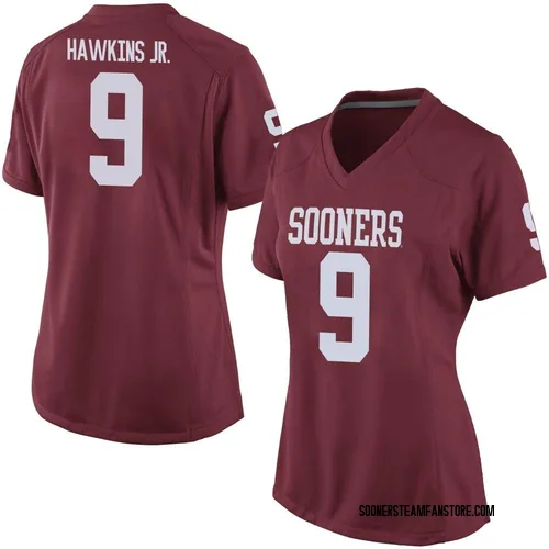 Women's Nike Michael Hawkins Jr. Oklahoma Sooners Game Crimson Football College Jersey