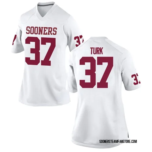 Women's Nike Michael Turk Oklahoma Sooners Replica White Football College Jersey