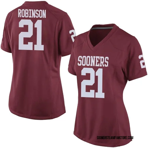 Women's Nike Xavier Robinson Oklahoma Sooners Replica Crimson Football College Jersey
