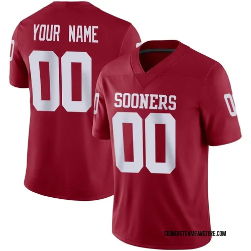 Youth Custom Oklahoma Sooners Game Crimson Jordan Football Jersey