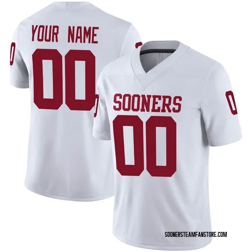 Youth Custom Oklahoma Sooners Game White Jordan Football Jersey
