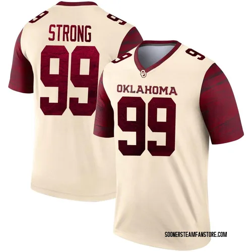 Youth Markus Strong Oklahoma Sooners Legend Jordan Natural Alternate Football Jersey