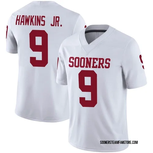 Youth Michael Hawkins Jr. Oklahoma Sooners Game White Jordan Football Jersey