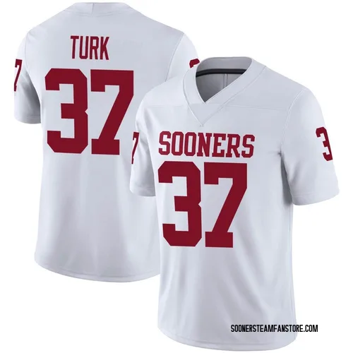 Youth Michael Turk Oklahoma Sooners Game White Jordan Football Jersey