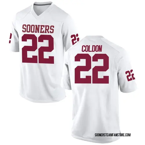 Youth Nike C.J. Coldon Oklahoma Sooners Game White Football College Jersey