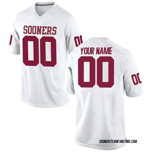 Youth Nike Custom Oklahoma Sooners Replica White Football College Jersey