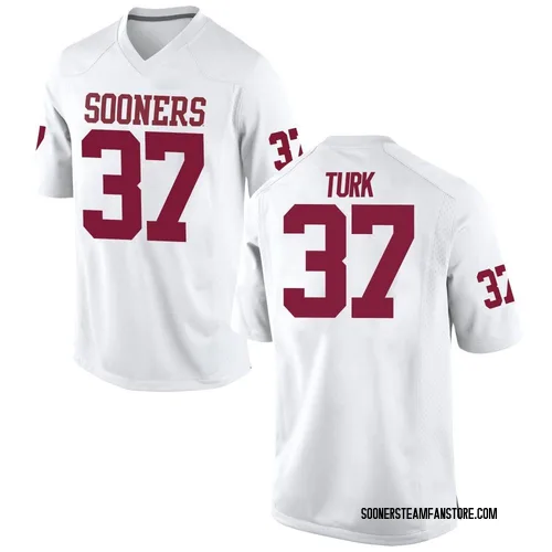 Youth Nike Michael Turk Oklahoma Sooners Replica White Football College Jersey